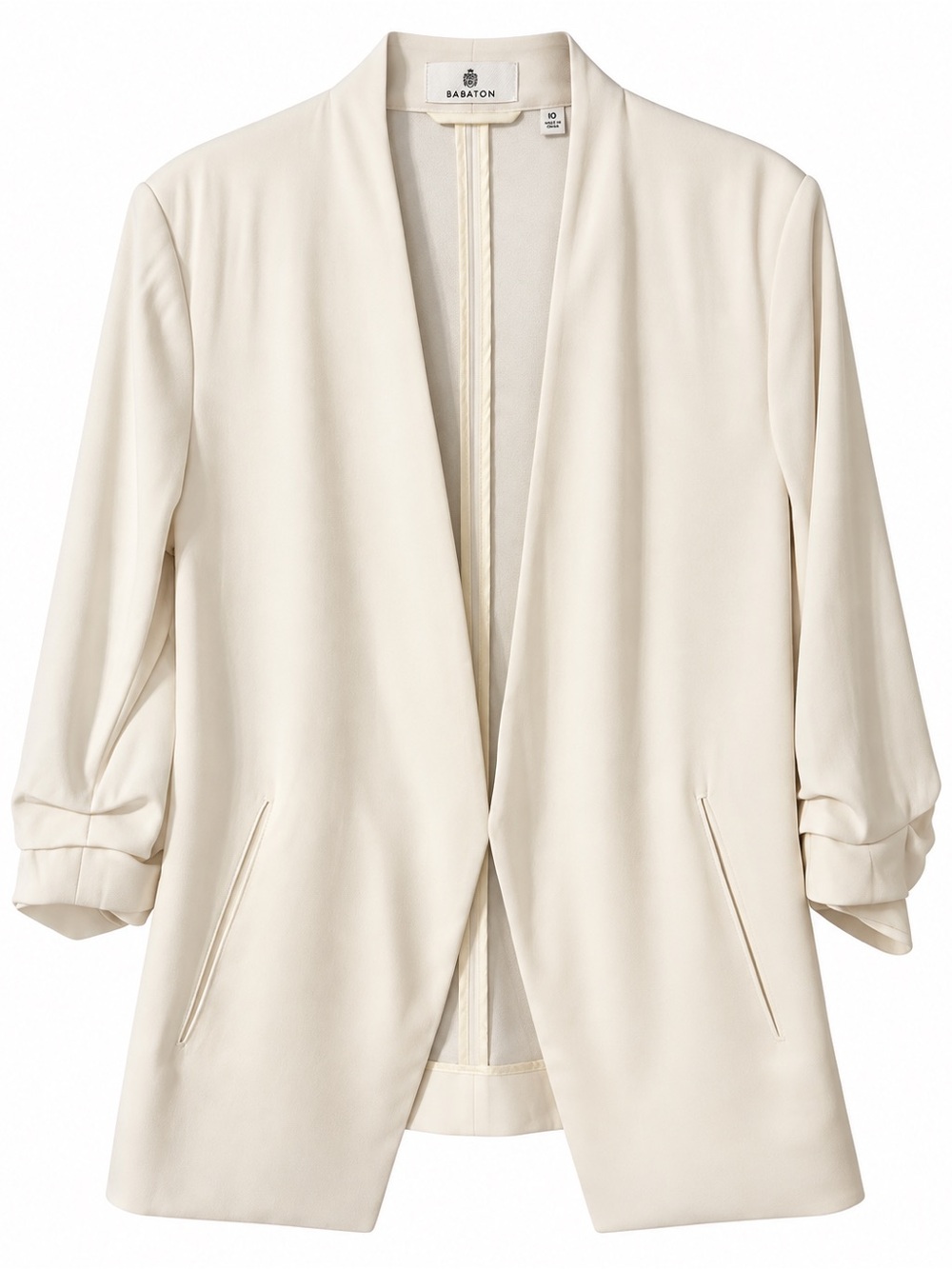 Aritzia Babaton Power Blazer Light Birch Ivory Size 10 NWT
